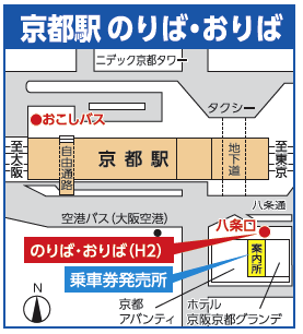 京都駅のりば・おりば
